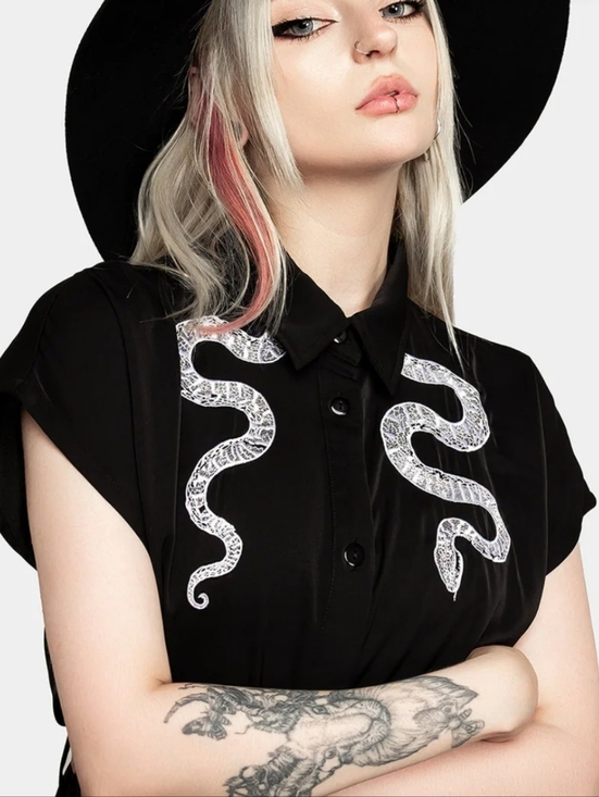 Disturbia Black Snake Dress Size 8 - Picture 9 of 9